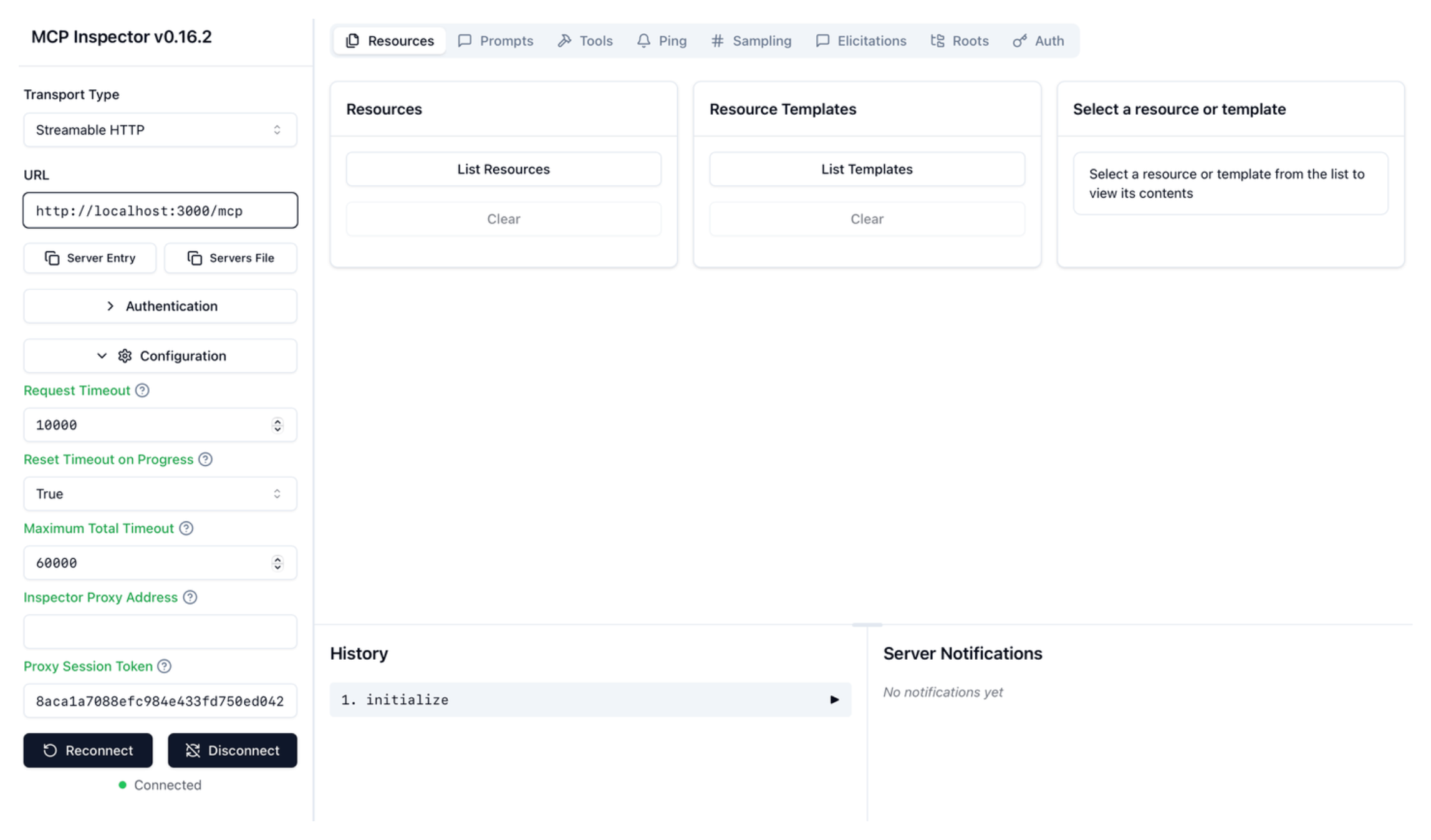 MCP inspector UI for FastMCP